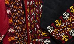 Turkmen-style needlework art